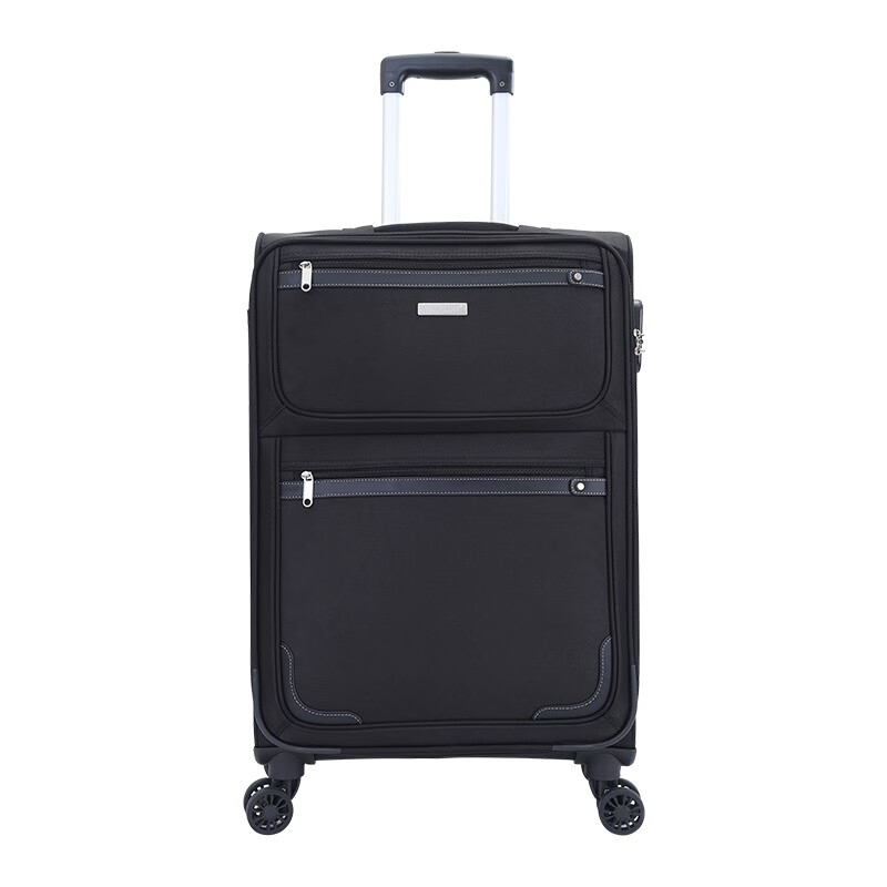 WEPLUS唯加布箱行李箱 时尚简约轻便旅行出差万向轮拉杆箱男女通用WP850 黑色 24英寸