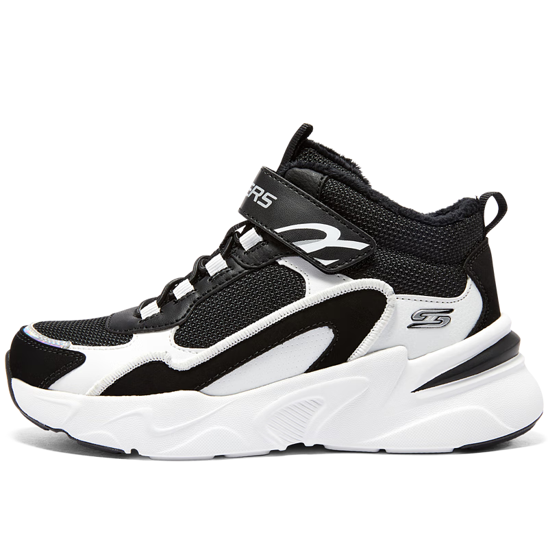 Skechers斯凱奇童鞋保暖女童休閑老爹鞋魔術(shù)貼運(yùn)動(dòng)鞋兒童棉鞋 302583L