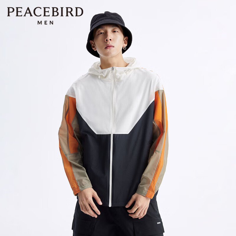 太平鸟男装 夏季抑菌面料男士夹克B1BCD2102 黑色（阔） S