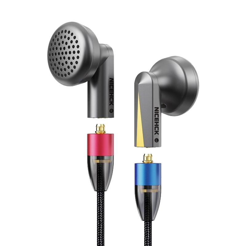 NICEHCK EBX21 旗舰级平头耳机有线HIFI发烧高解析金属动圈音乐平头塞MMCX可换线 3.5mm手机接口 标配