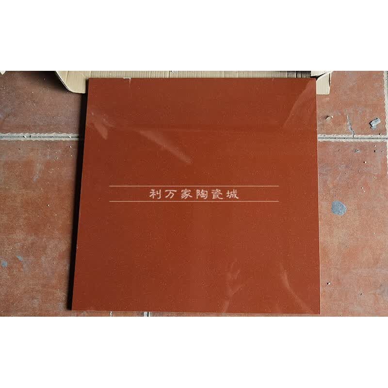 仁聚益全红大门门面砖全红瓷砖红金点600x600800x800旗台砖 600*600