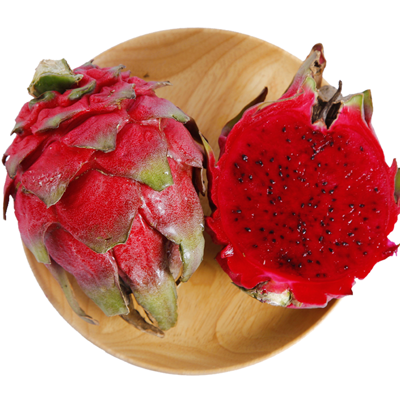 京鲜生国产树上熟红心火龙果 4个装 大果 单果400-500g 生鲜水果 万人团