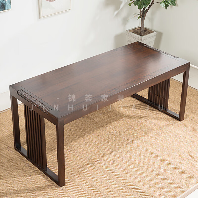 瑞呈堂(ruichengtang) 画案书法桌 实木书画桌新中式老榆木书桌书房