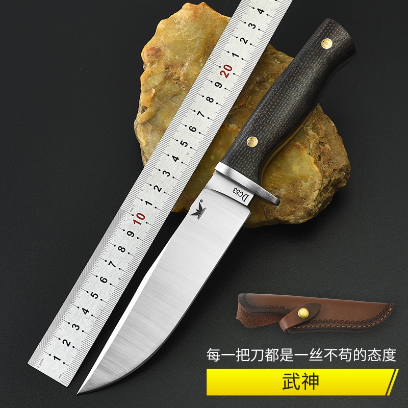求生刀防身随身一体龙骨高硬度直刀荒野生存刀开刃野营钓鱼 巨蟒-dc53