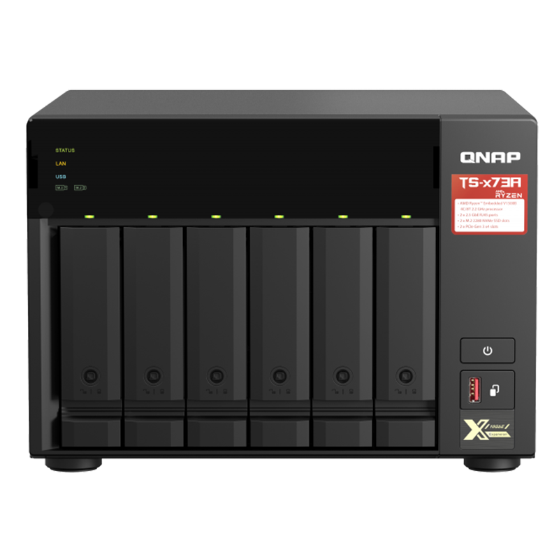 QNAP 威联通 TS-673A 6盘位NAS (V1500B、8GB)