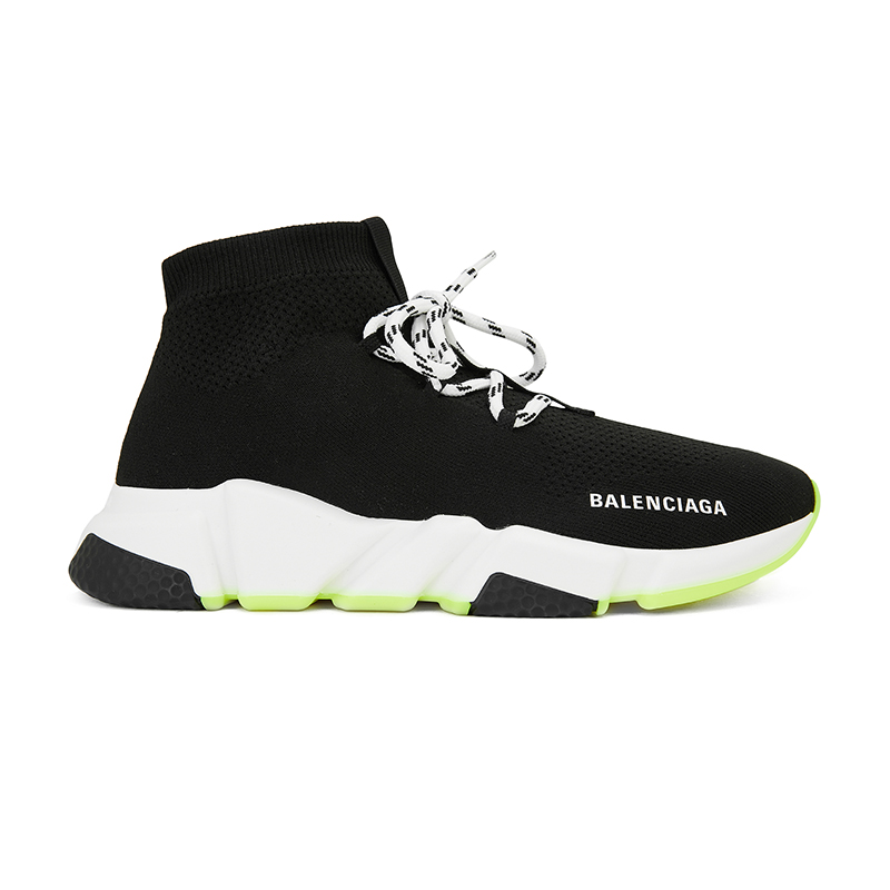 巴黎世家 balenciaga 男士speed系列黑色针织logo印花