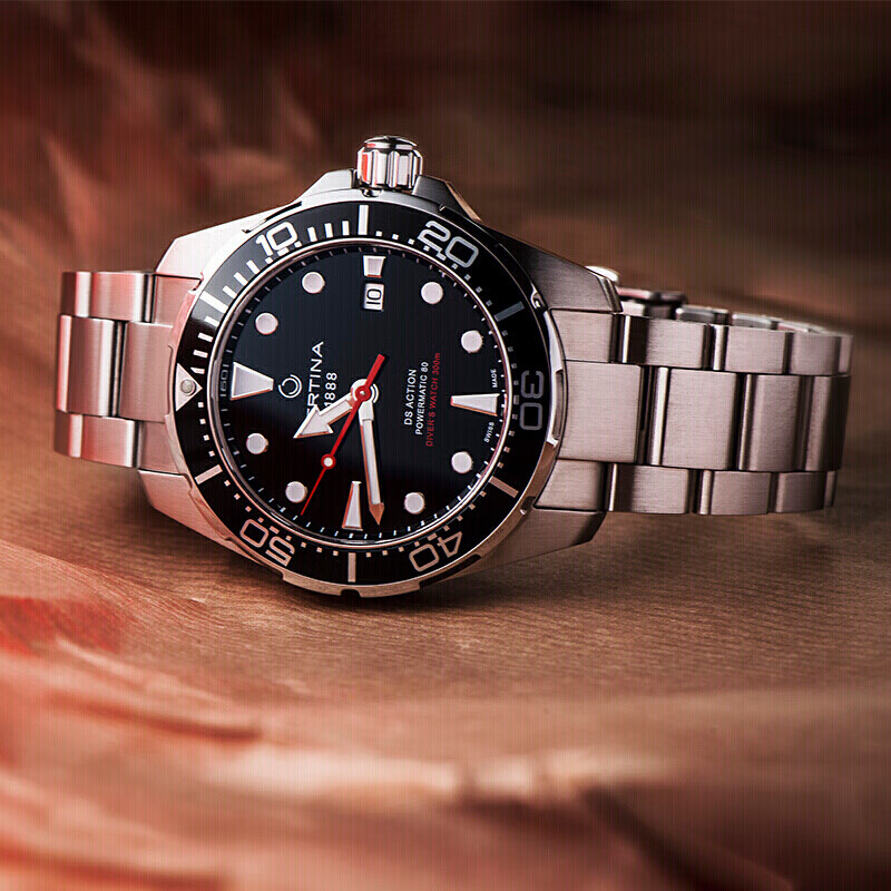 雪铁纳certina瑞士手表京东特别版海龟潜水表系列钢带男表防水300米c