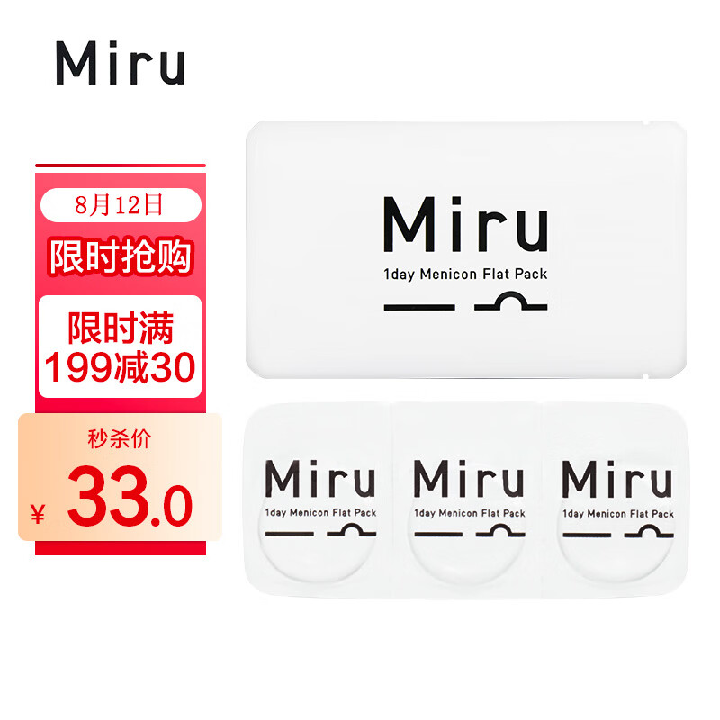 MIRU日抛透明隐形眼镜价格走势及销售趋势分析
