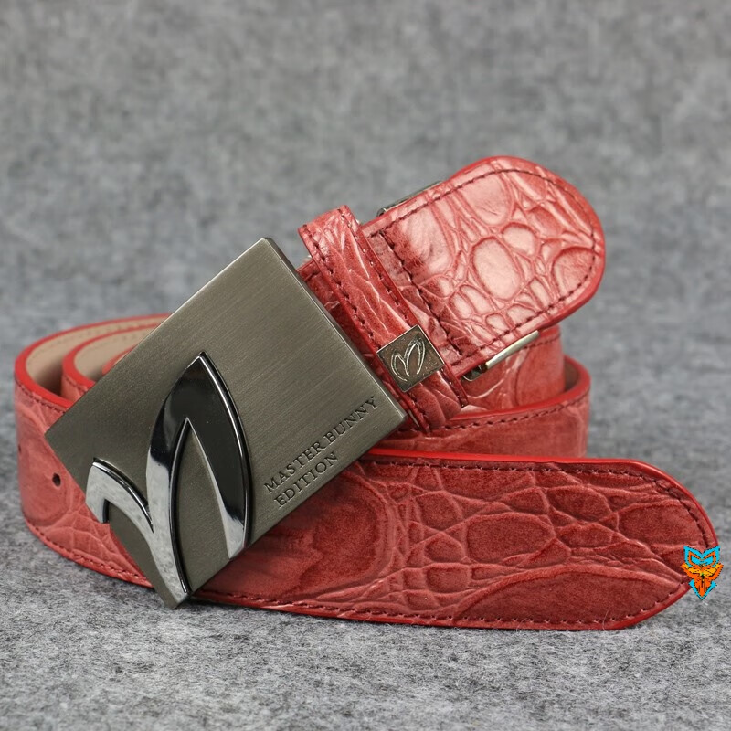 玖维娅高尔夫腰带pearlygatesgolf男款运动休闲腰带皮带. 红色 xxl