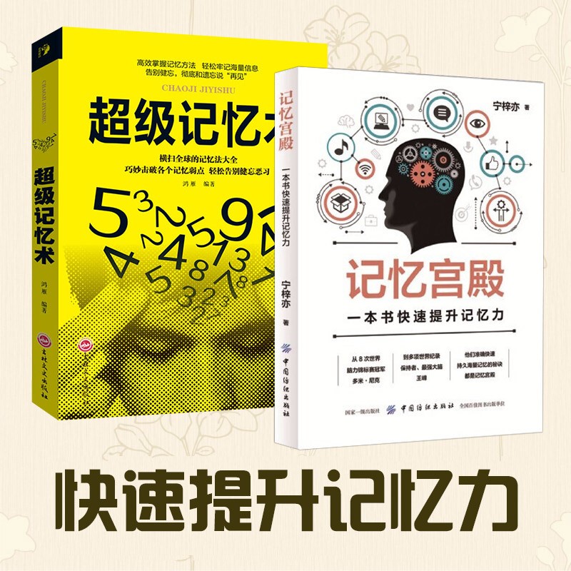 正版 记忆力训练书2册 记忆宫殿 级记忆术记忆大师速读宫殿记忆法训练