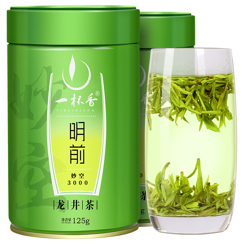 一杯香茶叶绿茶开园龙井茶250g2024新茶明前春茶散装礼盒自己喝送礼品袋