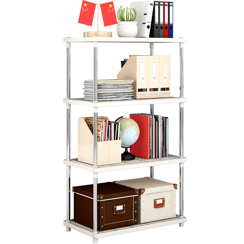 小媳妇置物架 厨房置物架 层架家用多层落地收纳储物家具卧室办公室浴室客厅架子搁物架 四层-高80cm