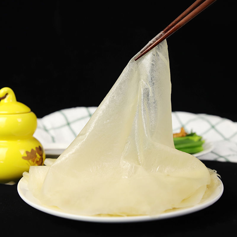 虎钢馋【薄透筋道】东北榆林镇筋饼20张春饼皮薄面饼卷饼早餐食 白色