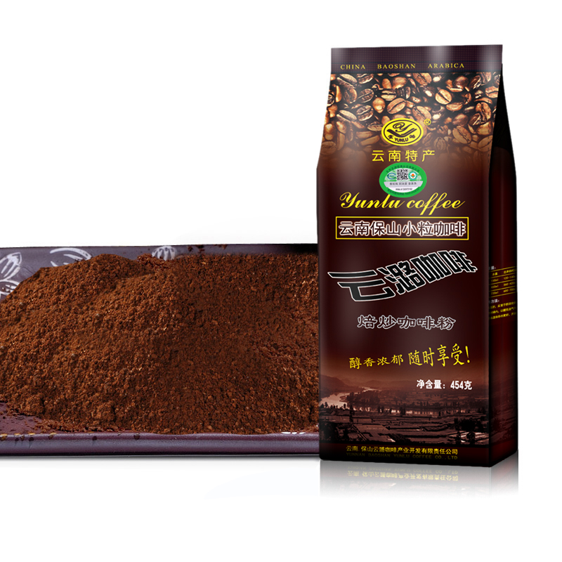 云潞（yunlu）咖啡粉研磨 需过滤 云南小粒咖啡粉 有机咖啡粉454g