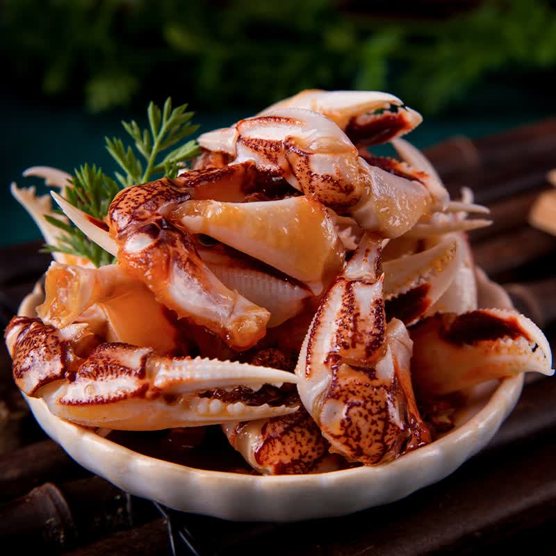 恬女神麻辣蟹钳宁波特产醉蟹钳即食醉蟹脚甜辣螃蟹脚小海鲜罐装小螃蟹