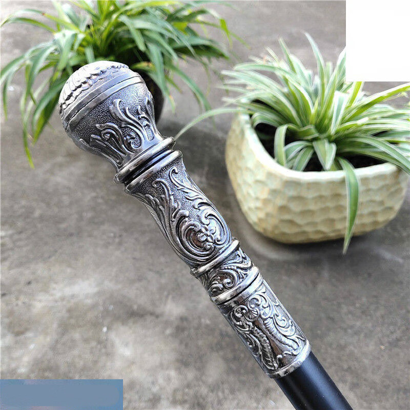 smvp可送人加厚刀剑不锈钢圆头手杖防身拐杖户外防滑杖登山杖剑多功能