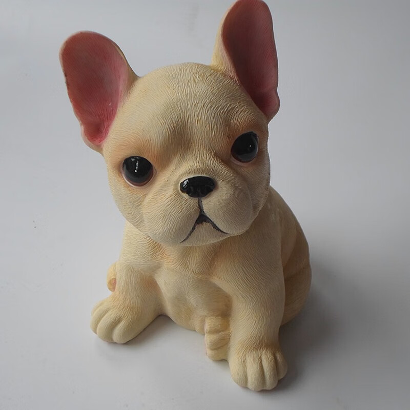 百圣牛法斗摆件创意法国斗牛犬桌面办公室法牛树脂治愈系傻仿真狗狗