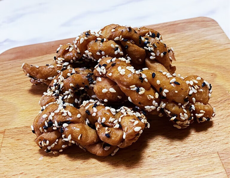 唛秆绳老街油赞子1斤装无锡特色传统手工网红美食小麻花当日新鲜 原味