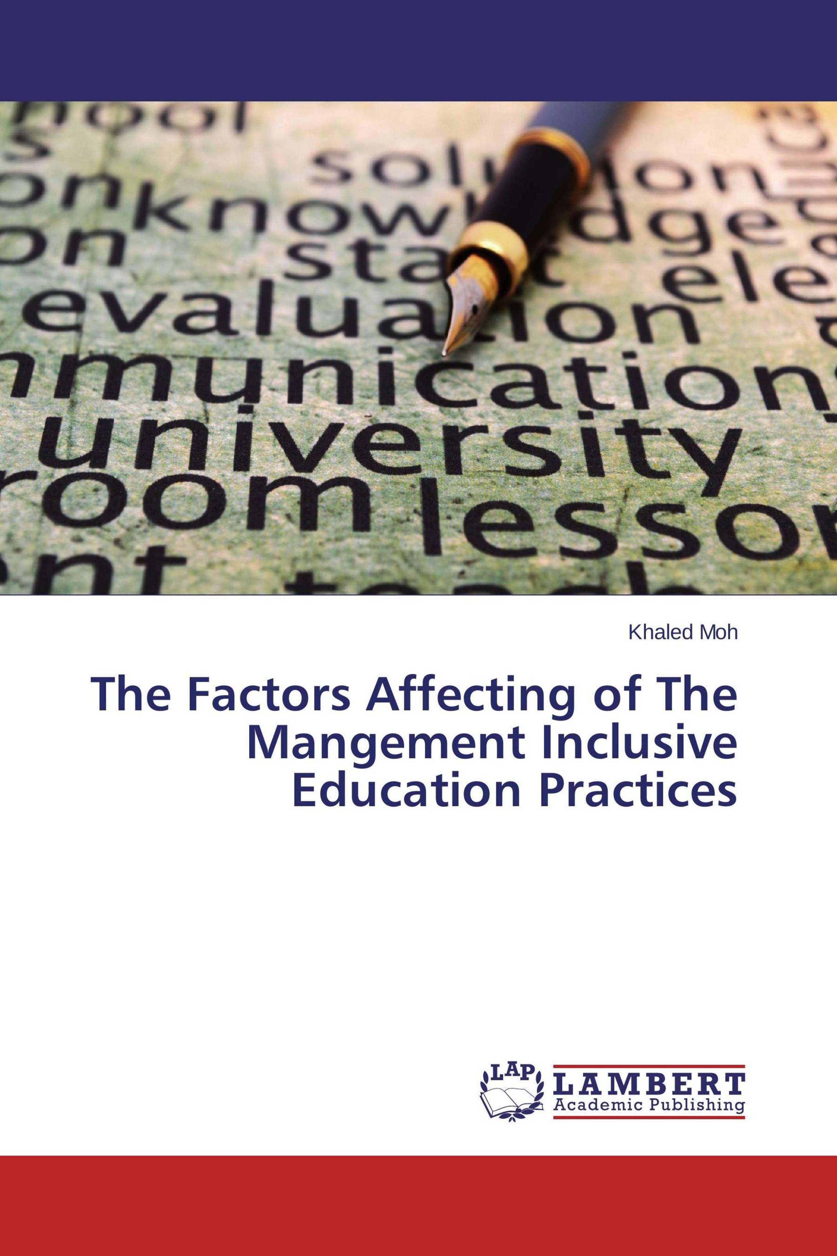 factors affecting of the mangement inclusive education practices