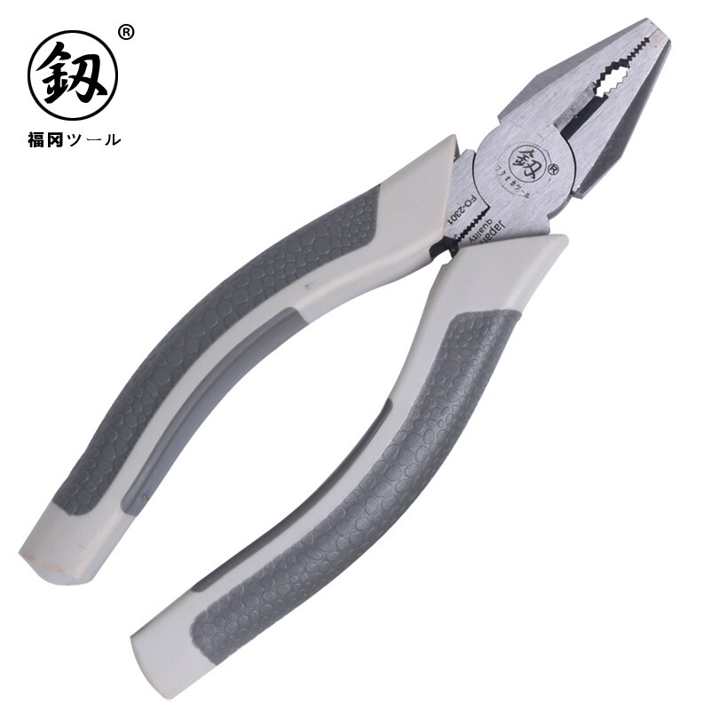 釰日本福冈工具钢丝钳省力老虎钳断线钳子克丝断线钳 8寸fo-2303