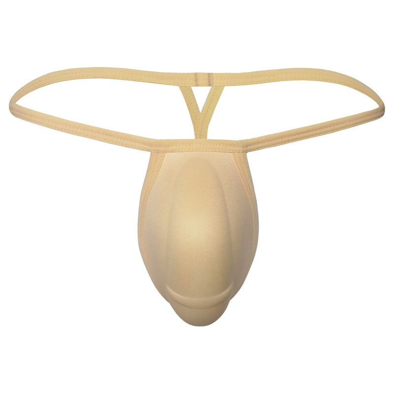 叶子媚 男士性感罩杯情趣内裤海绵u凸护裆潮男透气隐形丁字裤3d立体显