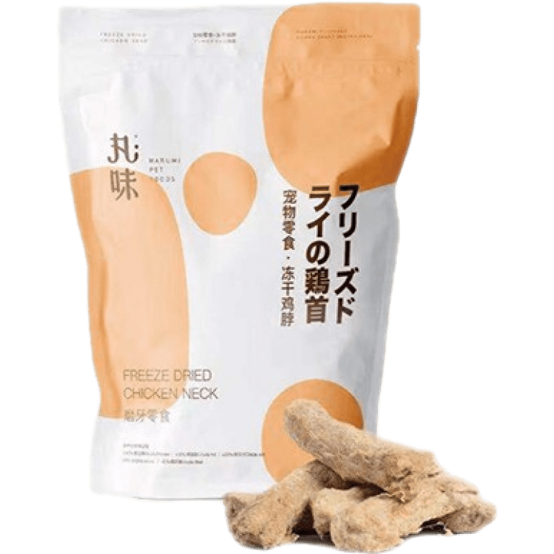 丸味冻干零食猫狗磨牙零食鸡脖兔排猫狗通用 冻干鸡脖100g【磨牙】