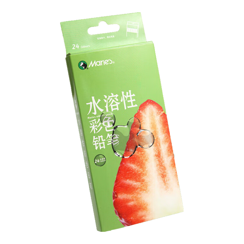 【全網(wǎng)低價(jià)】馬利(Marie's)水溶性彩鉛24色 盒裝學(xué)生兒童繪畫(huà)涂色可溶性彩色鉛筆 加粗筆芯原料飽滿(mǎn)上色均勻C7525-24美術(shù)寫(xiě)生