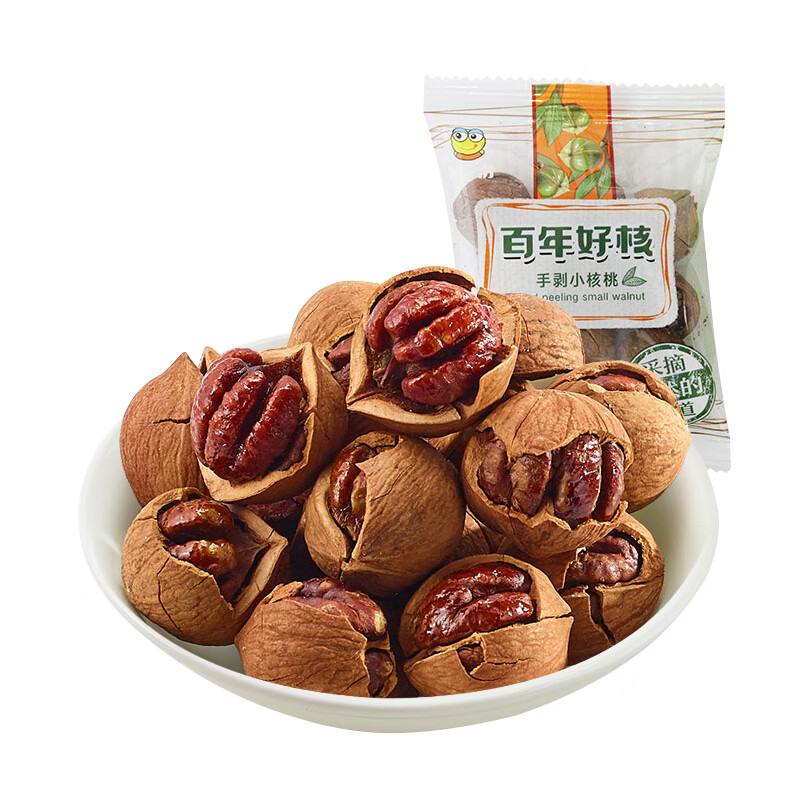 来伊份手剥小核桃500g坚果炒货休闲网红零食特产山核桃 手剥小核桃