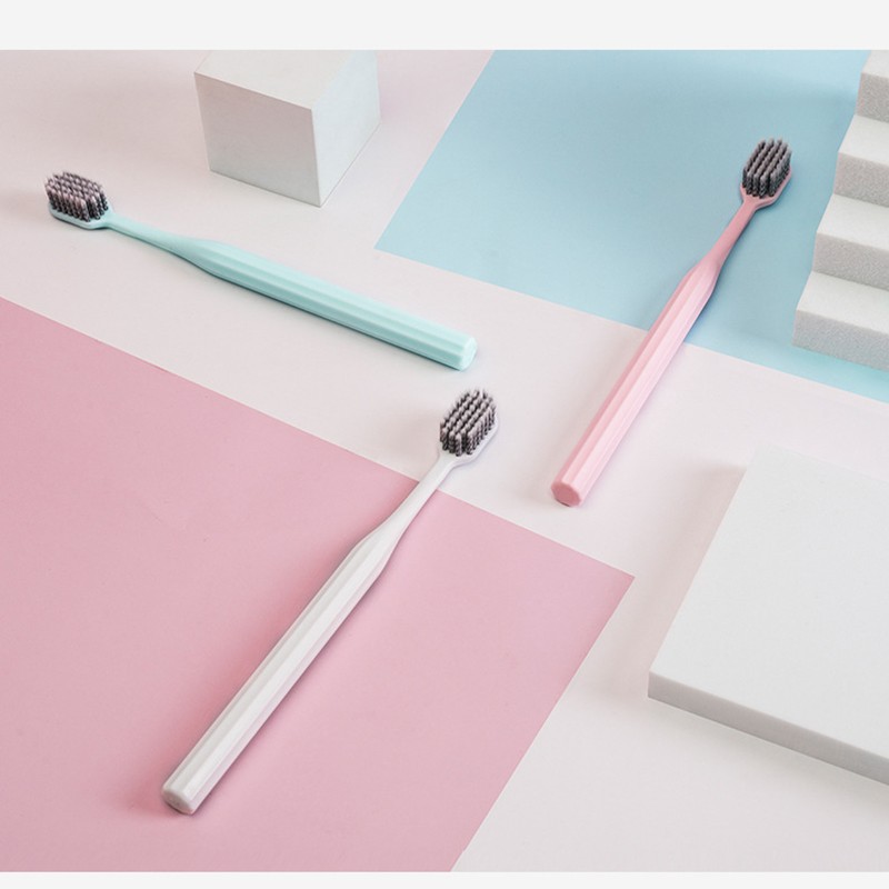 sagepolesagepole备长炭双螺旋深层清洁护龈牙刷 少女粉 1支