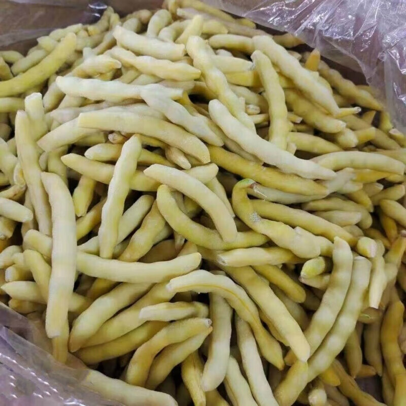 虎钢馋东北黑龙江新鲜冷冻黄豆角 勾勾黄 弯勾黄 速冻黄金勾豆角2斤