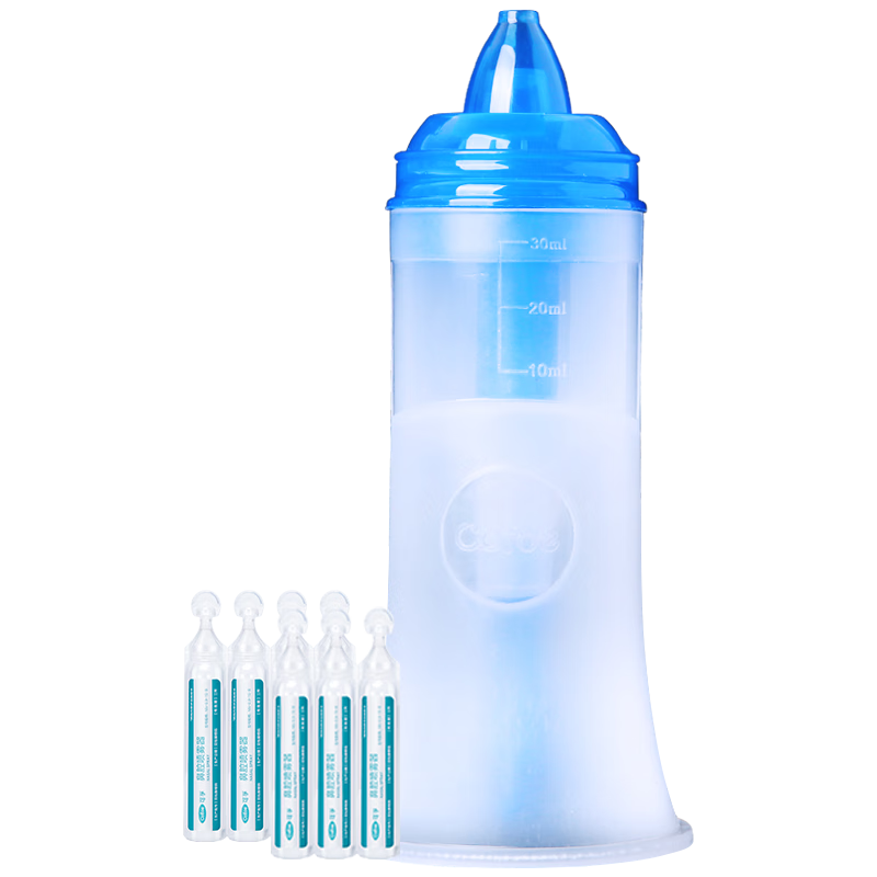 可孚 家用鼻腔沖洗頭杯洗鼻機配件洗鼻器兒童醫(yī)用噴鼻噴霧鼻塞吸鼻洗鼻壺電動噴霧式 鼻部沖洗器+10支清洗液