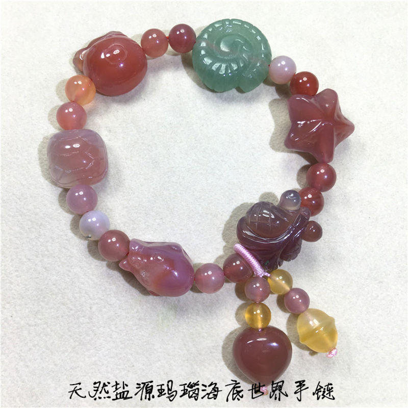 【京选臻品】盐源玛瑙海底手链 女款玛瑙水晶手链