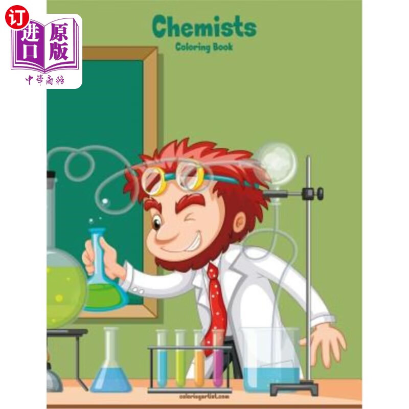 海外直订chemists coloring book 1 化学家涂色书1