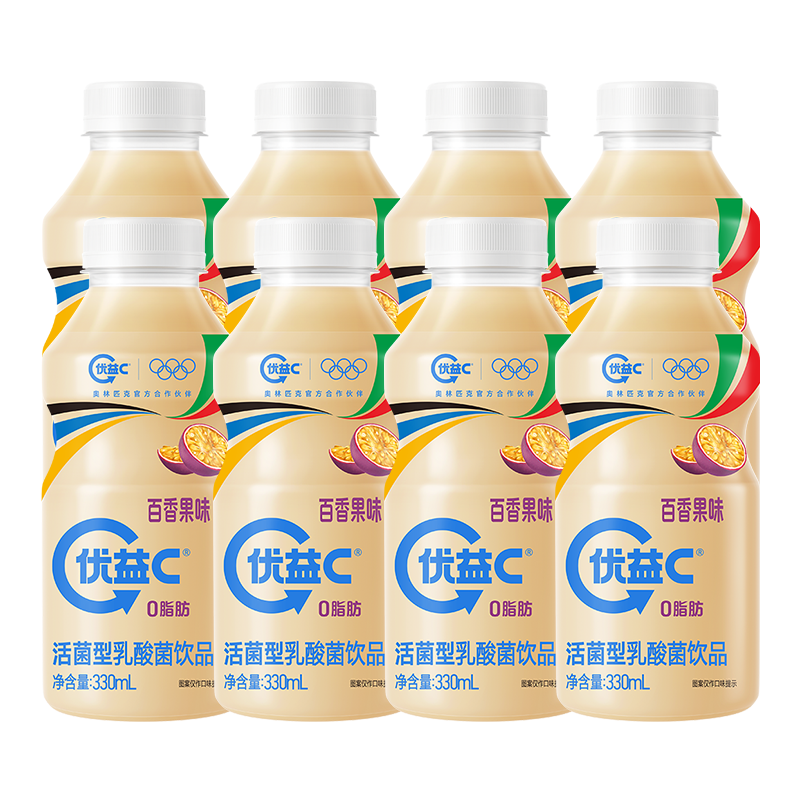 蒙牛(mengniu)蒙牛优益c活菌型乳酸菌饮品0脂肪益生菌饮料百香果*8瓶