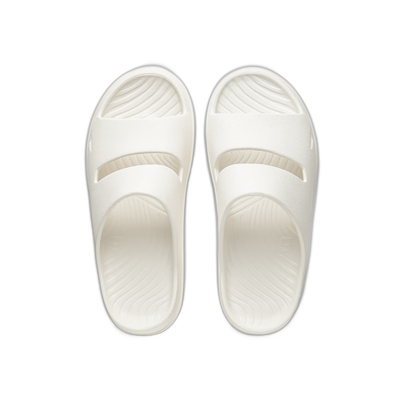 李宁SOFT丨拖鞋男女同款新款户外穿轻便凉拖厚底休闲透气防滑运动鞋 米白色(005款)-2 43.5