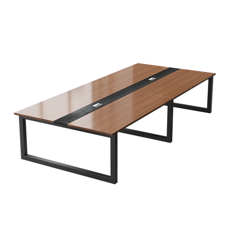 盛浪会议桌 现代简约钢木会议桌长桌会议桌椅组合阅览桌洽谈桌培训桌3.2米(含10椅)