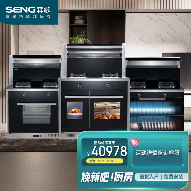 森歌 SENG KA1+K2ZK+K2ZK-G 集成灶三件套的用户评价如何？插图