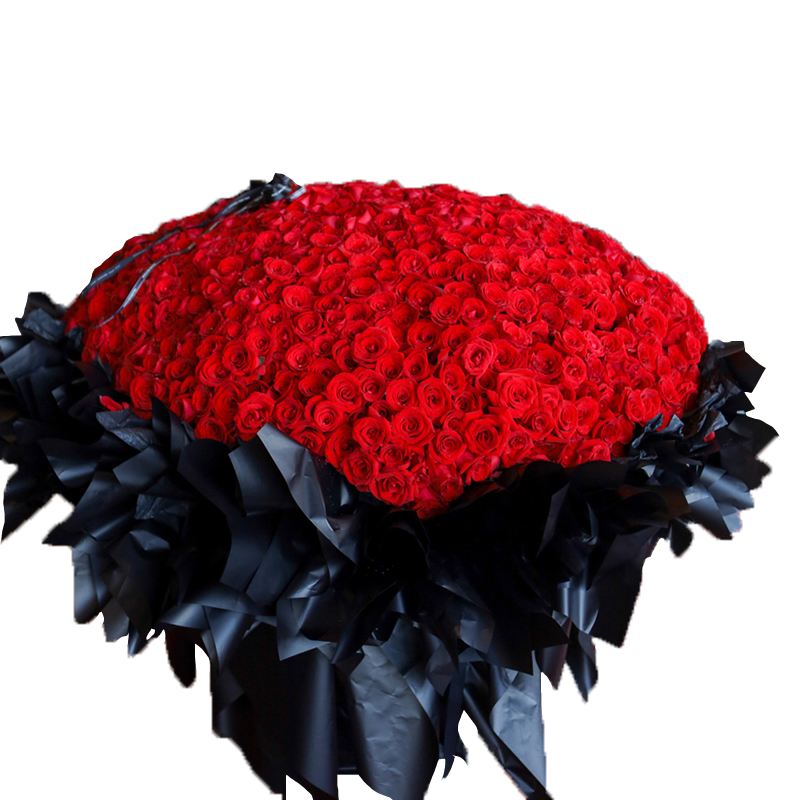 一花一戀鮮花同城配送999朵紅玫瑰花束送女友表白求婚生日禮物全國(guó)花店 999朵碎冰藍(lán)白雪山玫瑰 同城配送-留言送花日期