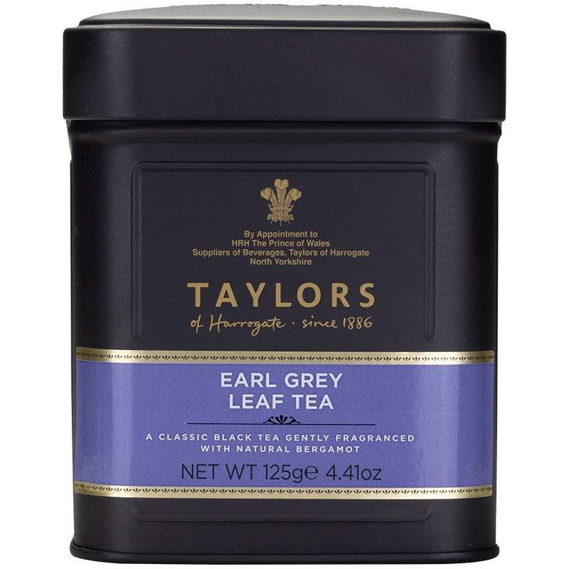 taylors of harrogate泰勒茶 earl grey伯爵红茶125g铁罐装 原装进口