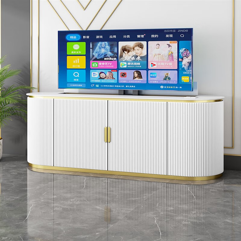 澳颜莱2024新款广东佛山家具 升降电视机电视柜一体意式轻奢电动遥控