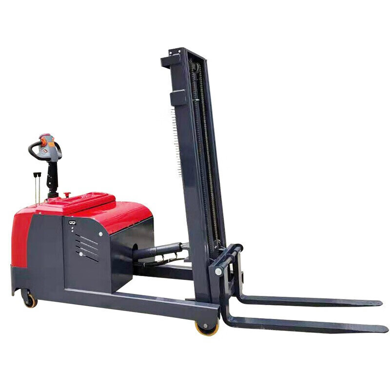 配重式腿全电动堆高车站驾式电动托盘叉车1吨全电动液压堆高车 1吨升