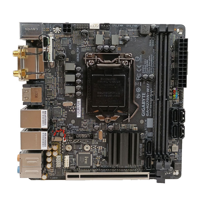 h270n-wifi 17*17 itx主板 工控  nas 双网口1151针