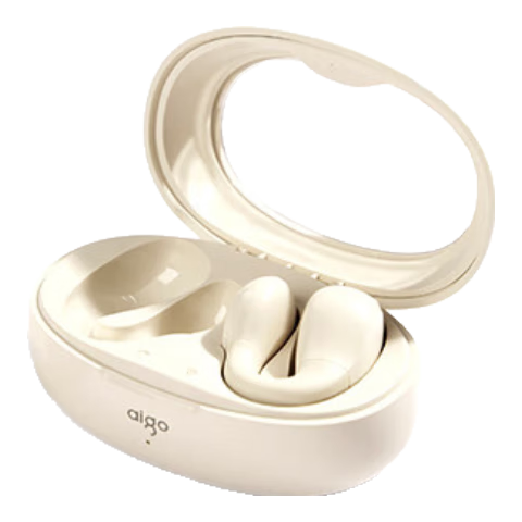爱国者（aigo）TWS无线蓝牙耳机 非骨传导开放式不入耳夹耳式耳机 运动跑步骑行通话 手机电脑通用 TJ170米色