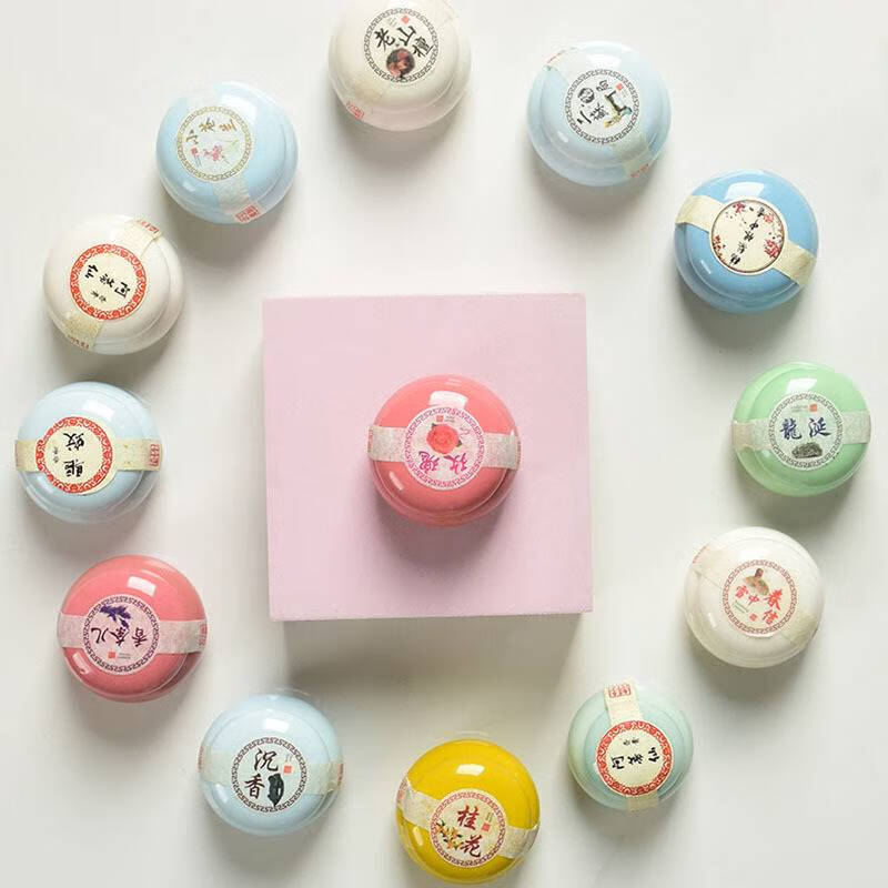 古风香膏淡香随身放口袋少女香水鹅梨龙涎香陶瓷 10克-雪中春信