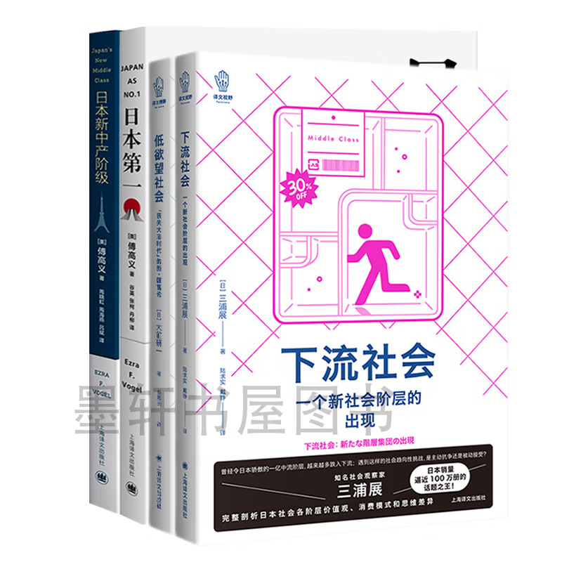 看日本系列（套装共4册）：低欲望社会+日本第一+日本新中产阶级+下流社会  译文视野  上海译文