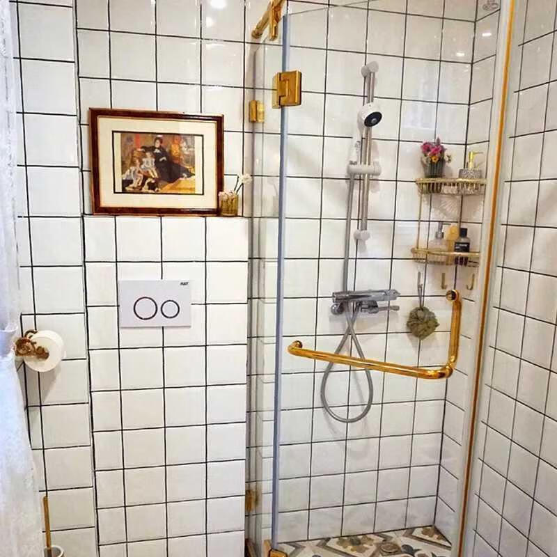 维诺亚瓷砖300X600北欧风黑白格子墙砖厨房卫生间浴室阳台小白砖格子砖 亮光凹凸面黑缝18格 300*600