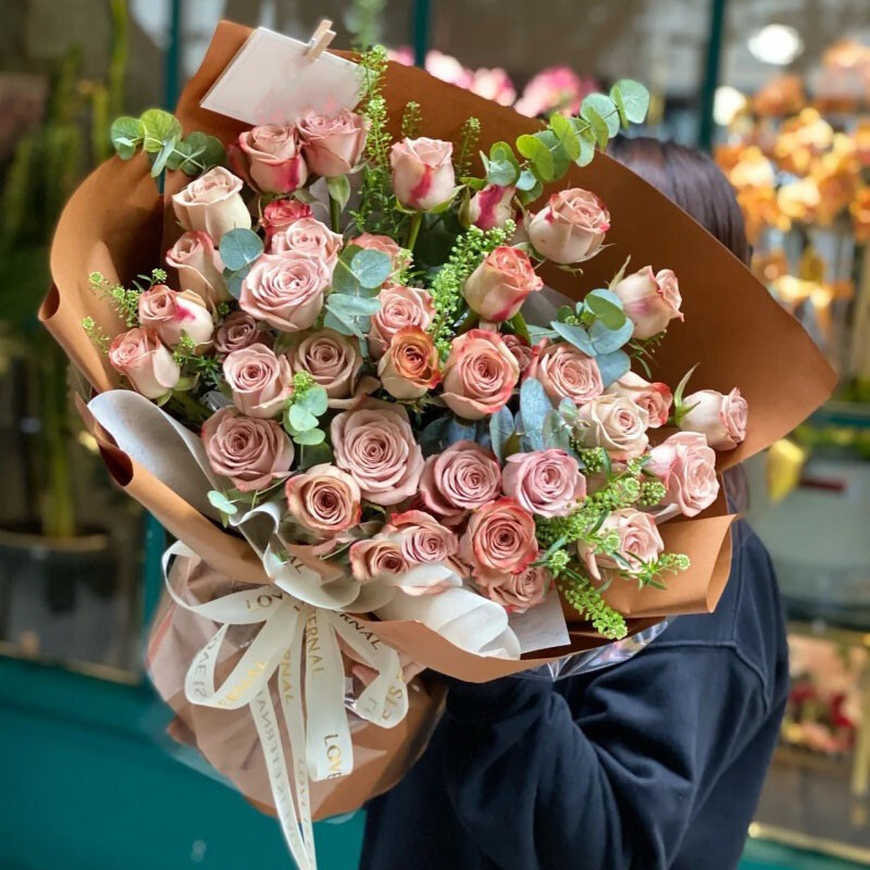 京东鲜花 同城配送生日礼物纪念日告白高端鲜花送女友老婆19朵精品