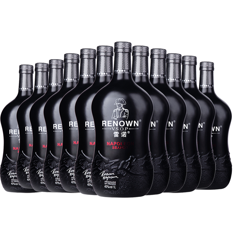 雷诺(renown)拿破仑 vsop 珍藏版礼盒装洋酒烈酒1l 12瓶装整箱 珍藏版