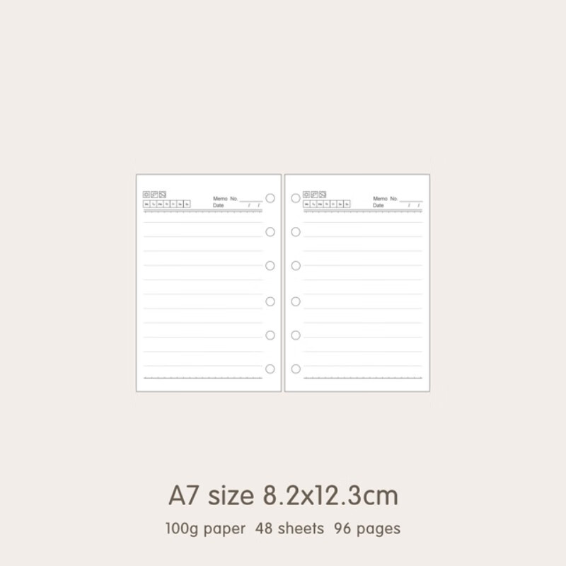 a7活页纸6孔活页本内芯活页替芯a7可替换纸张笔记本子六孔内页 a7