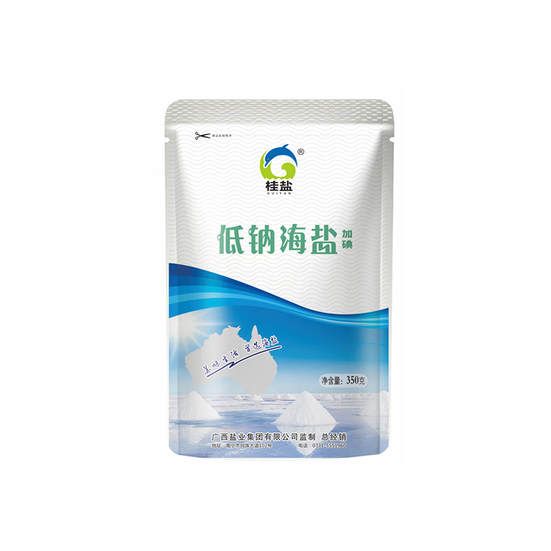 桂盐广西盐业集团 加碘低钠澳洲海盐350克/袋 不含抗结剂